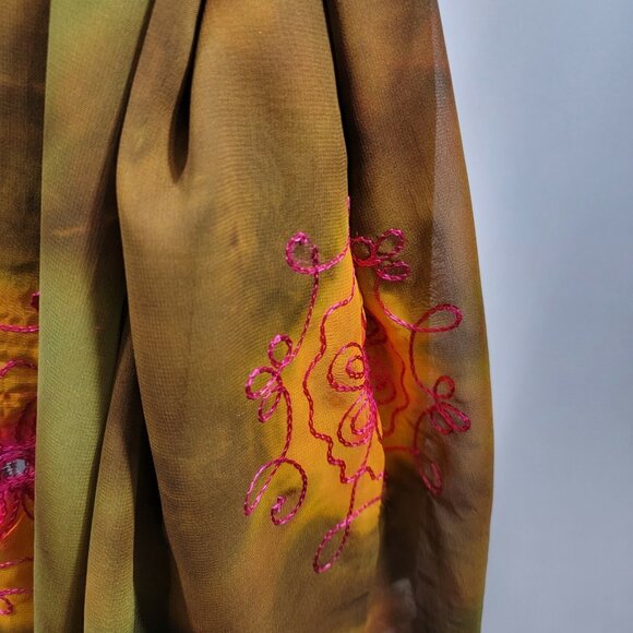 Coconuts Beach Wrap Shawl Sarong‎ Scarf Beach Micro Polyester Orange Red Yellow - Picture 4 of 6